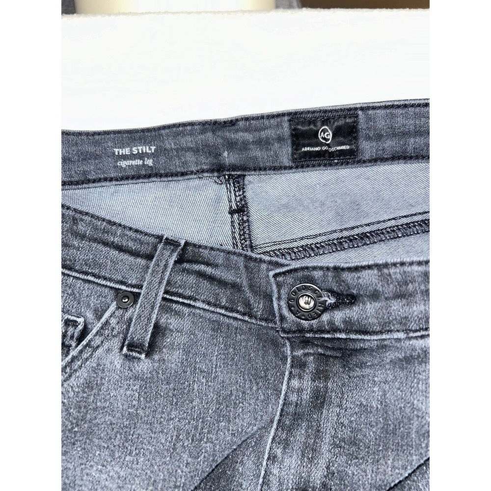 AG Adriano Goldschmied THE STILT Cigarette Leg Skinny Jeans 28 Grey Denim 28x29 - Picture 5 of 8